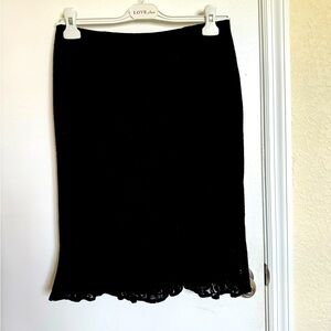 Kay Unger Nlack Chic Lace Black Skirt,8🦋